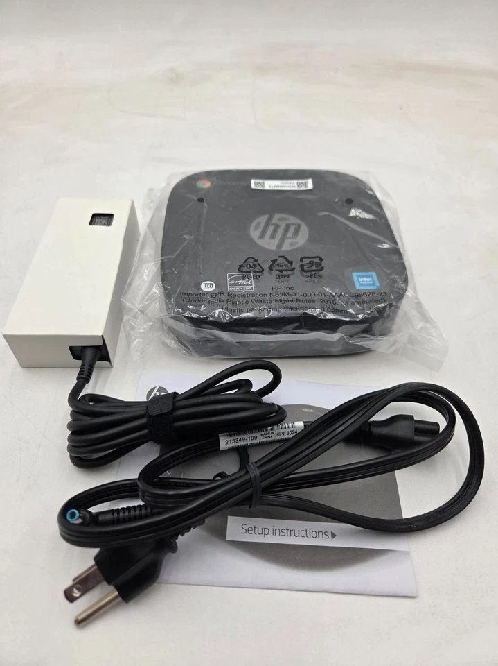 HP Chromebox G4 Mini Desktop Intel Celeron 7305 4GB DDR4 64GB SSD ChromeOS Black - Image 4 of 4