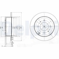 2X Bremsscheibe Delphi BG4010 FüR KIA Hyundai Sonata Matrix FC Magentis EF 4 5 1