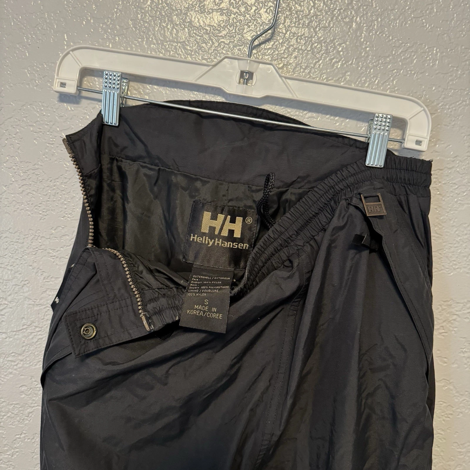 Helly Hansen Women's Size Small Ski Snow Pants Black Waterproof Lined Drawstring