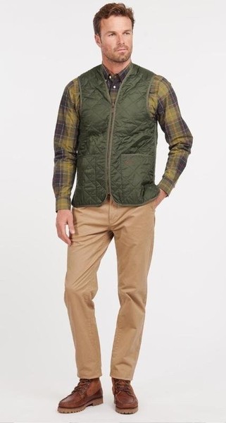 Men Barbour Vest Green Nylon L