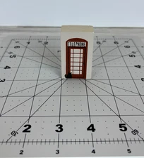 The Cat's Meow Village Red Telephone Booth Accessory United Kingdom