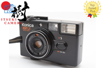 Near Mint Konica EFJ Auto Date Black -Read- Point & Shoot 35mm Film Camera JAPAN