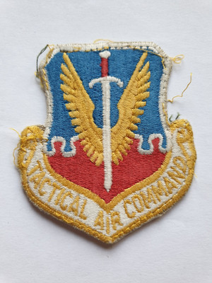 US Air Force TAC Tactical Air Command Patch USAF gebraucht, Klett entfernt