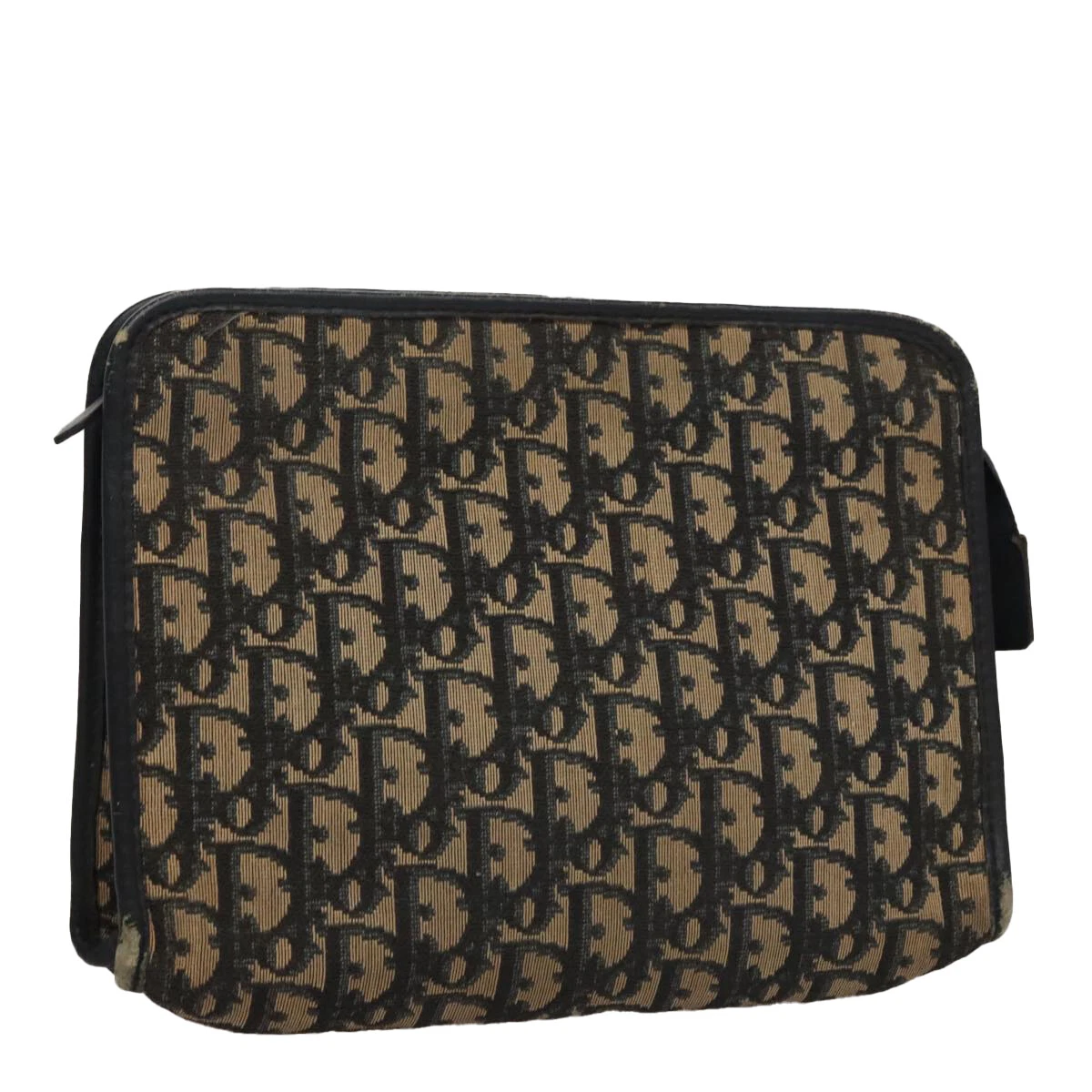 Sac pochette toile trotteur Christian Dior bleu marine authentique 109296