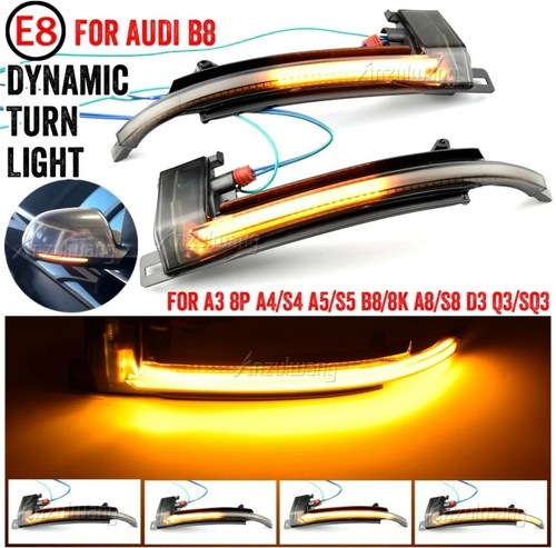 Kit 2 Clignotants LED Dynamiques Jaunes Pour Rétroviseurs Audi - Compatible A3 A4 A6 A8 Q3