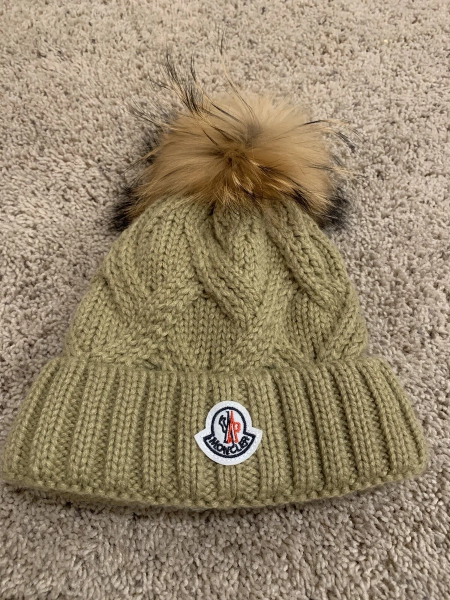 Moncler beanie fur deals