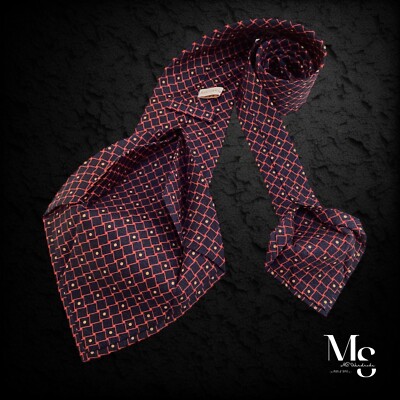 BVLGARI THE SEVEN FOLD TIE ネイビー Light Blue Silk Logomania Seven Fold Tie 246026 | Bvlgari