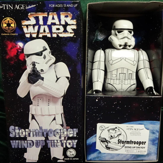 大阪ブリキ STAR WARS ストームトルーパーWIND UP TIN TOY Osaka Tin Star Wars Asian Royal Tin Stormtrooper | eBay