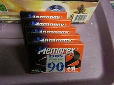 Memorex 90 minute Normal Bias lot of 5 cassettes SEALED NEW