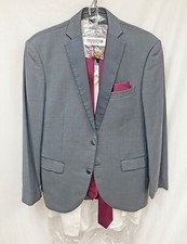 Men's Storm Grey Tuxedo with Jacket Pants Shirt Vest Bow Tie Size 36L 32W