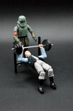 3d Print BENCH PRESS WEIGHT SET  1:18 scale diorama ACCESSORY GI JOE STAR WARS
