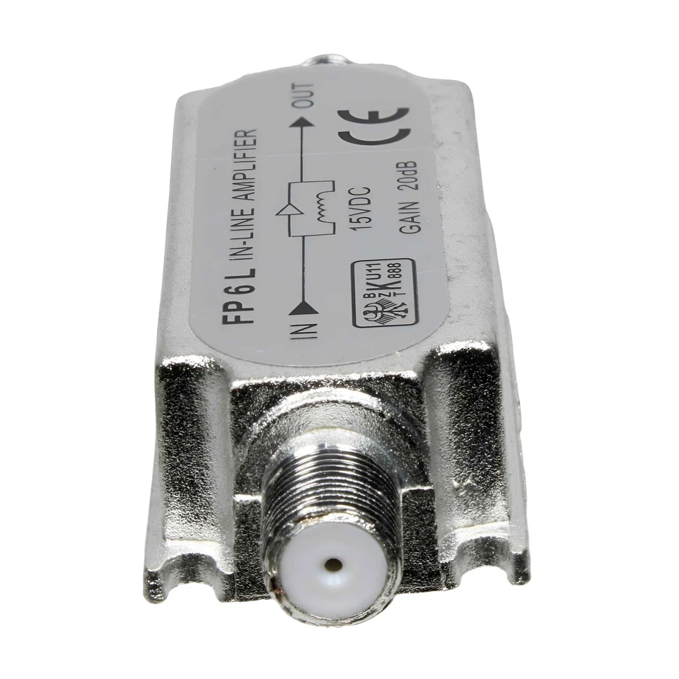 SAT TV Antennenverstärker Signalverstärker 20dB 5-2400MHz 15V F Stecker Buchsen - Bild 4 von 4