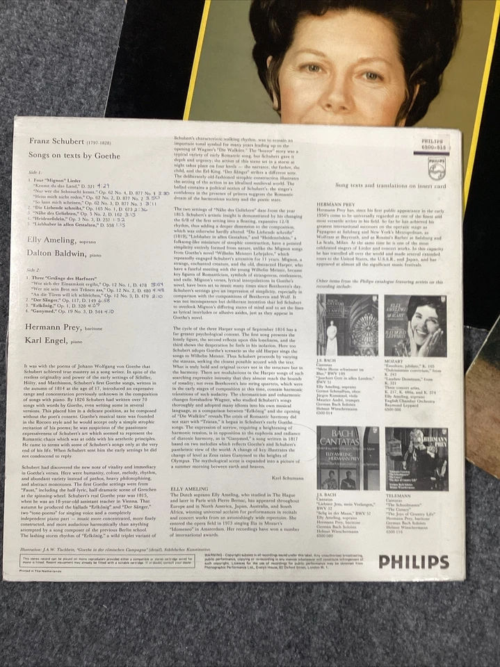 Classical Lp Lot 6 Lieder Arias Fischer-Dieskau Baker Souzay Schubert Wolf Faure Foto 3 de 4