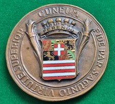 MEDAGLIONE ARTISTICO BRONZO E SMALTI  "FERENDO" CITTA' DI CUNEO PIEMONTE