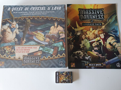 Massive Darkness / Hellscape A Quest of Crystal & Lava Campaign + 9 Tiles