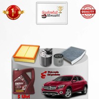 Set Service 4 Filter Und ÖL Mercedes Classe Gla 180 CDI 80KW 109CV Von 2014->