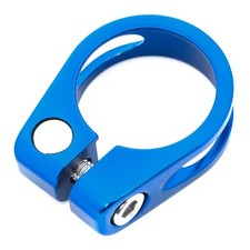 30.2mm Blue Bicycle Seatpost Clamp Bike Adjustable Hex Screw Cycling Light Alloy