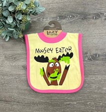 Lazy One Moosey Eater Baby Bib. Overhead Bib NEW