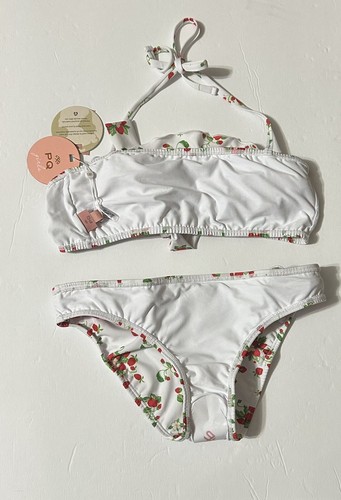 PQ Girls Size 16 STW Ruffle 806B White Red Bikini Two Piece Swimsuit NWT $74 - Picture 7 of 11