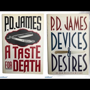 2 P D James Mystery Novels A Taste Of Death Devices And Desires Books Lot Set Ebay
