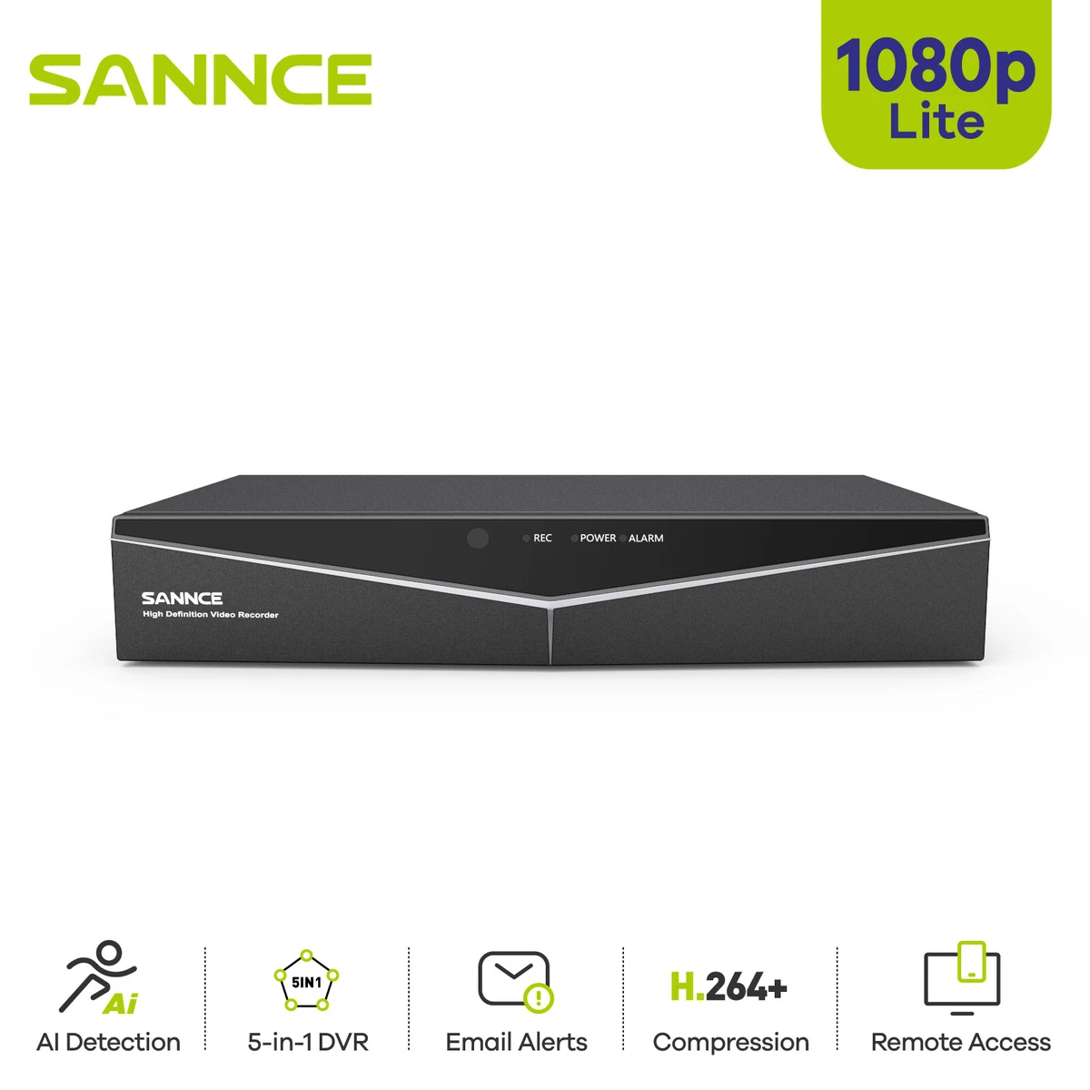 SANNCE HD 8CH 1080P Lite CCTV DVR TVI Video Recorder for Security