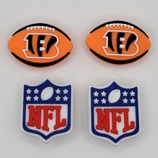 NFL Cincinnati Bengals Football Team For Crocs Shoe Charms Jibbitz - 4 pieces