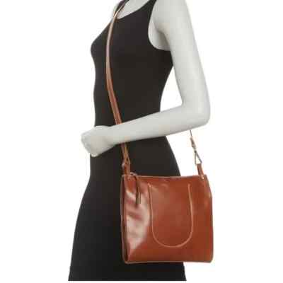 Hobo International Leather Crossbody Bag Purse, Bask, Brown BWT