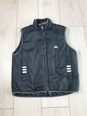 Adidas Gilet UK 14 Womens Body Warmer Puffer Vest Padded Y2k Black Vintage  Golf