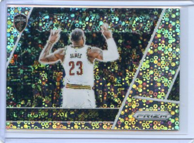 2017-18 Panini Prizm Fast Break LEBRON JAMES Silver Disco GET HYPED! CAVALIERS