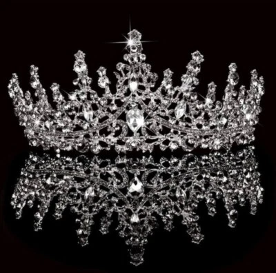 Silver Tiara and Crown for Women Crystal Queen Rhinestone Princess, Wedding Gift