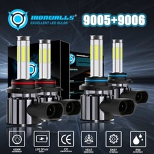 9006 9005 Led Headlight Combo 4 Bulbs 1000000lm High Low Beam Super Bright White