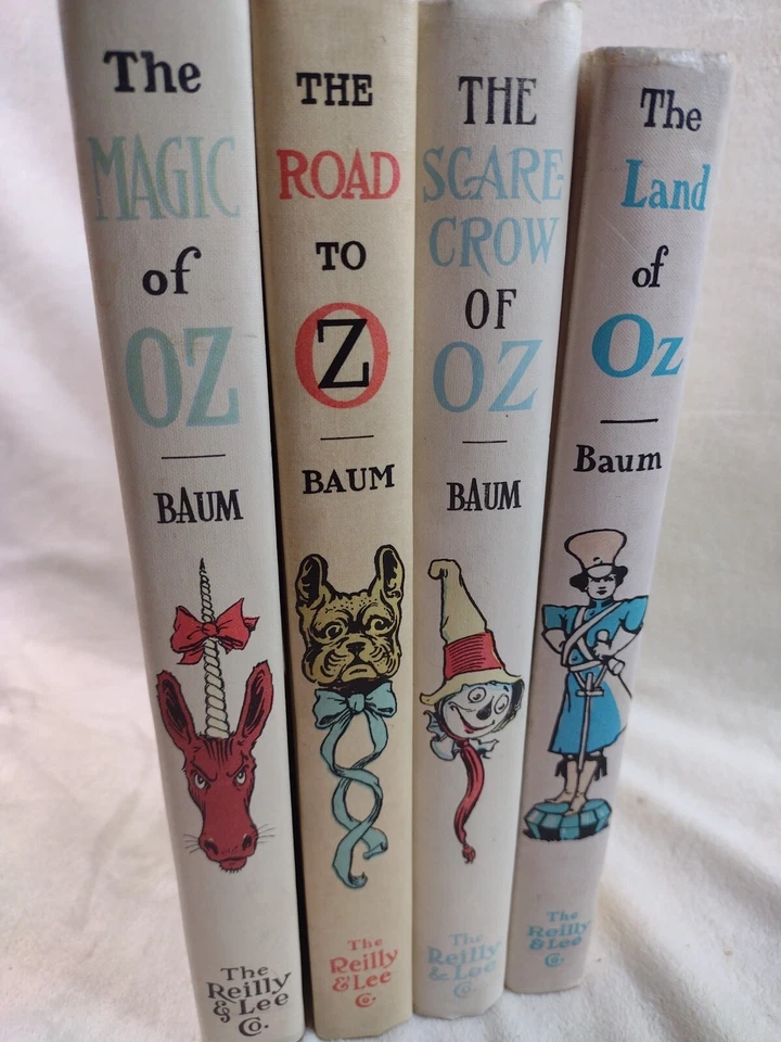 Wizard of Oz Винтажная Книга Лот из 4 Baum, Neill, Reilly & Lee Белое Издание Твердый переплет - Изображение 4 из 4
