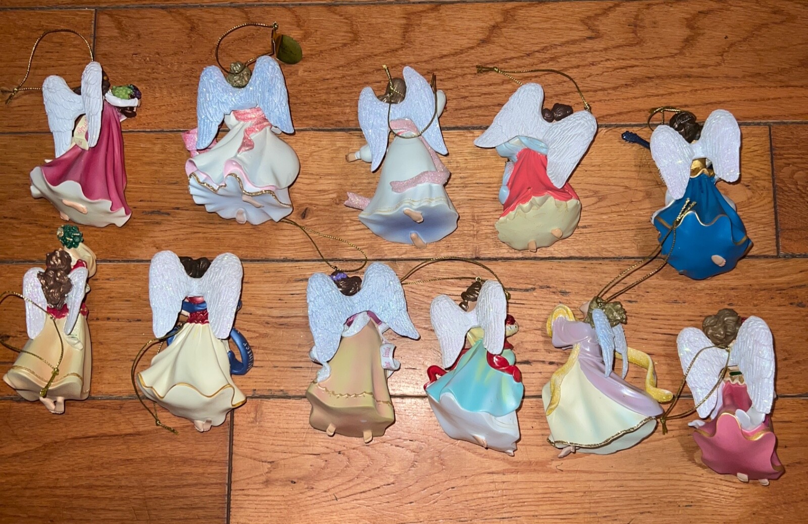 Set of 11 Danbury Mint Heavenly Angels Christmas Carol ThemOrnaments