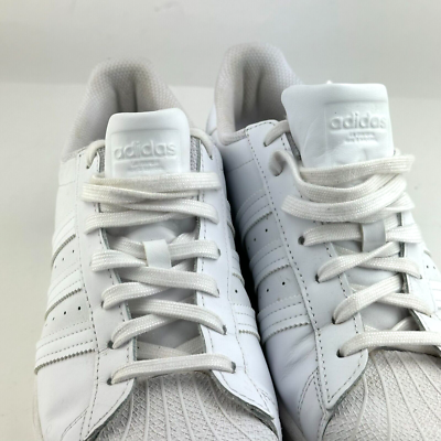 adidas Originals Women's Superstar Shoes, Size 10.5, White/White