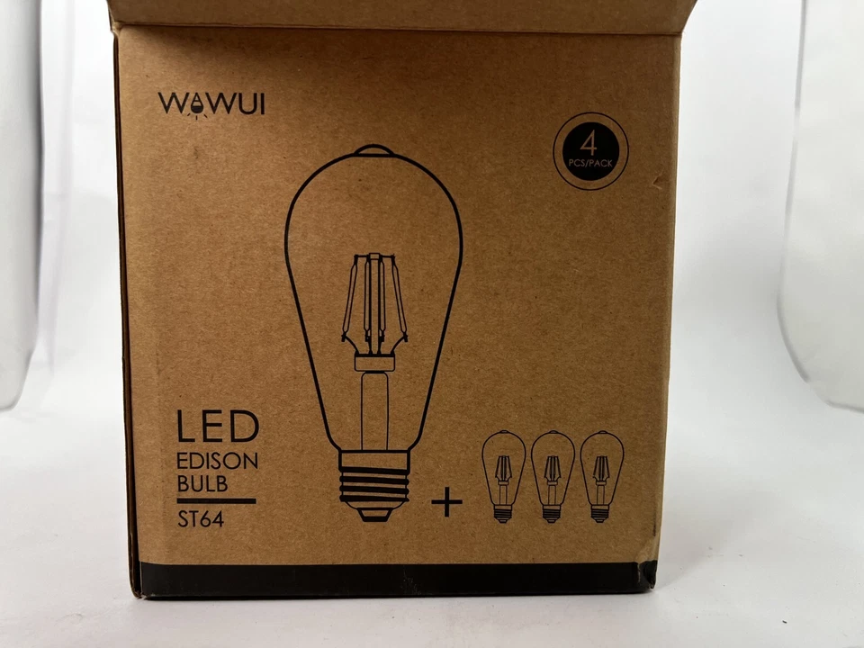 4 PK Gold Glass Light Bulb ST64 Edison Bulb E26 Base 120V 60W Vintage Style - Image 4 of 4