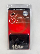 Grover Champion Sta-Tite Deluxe Ukelele Tuners 4B Pegs Nickel / Black