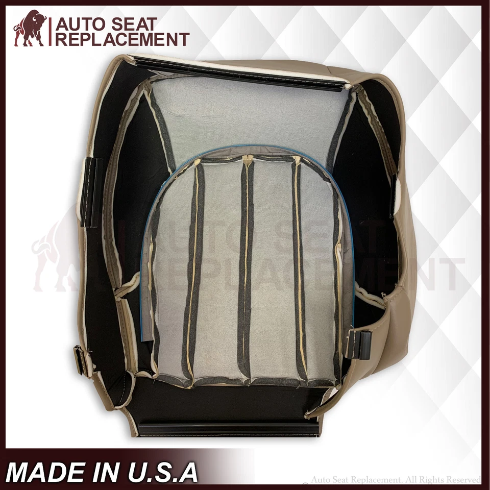 Fundas de asiento de repuesto de cuero inferiores para GMC Envoy SLT XL 2004 2005 2 tonos tostados Foto 2 de 4