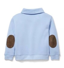 Janie And Jack Boys Sweatshirt Cozy Shawl Collar Pullover Sky Blue 4 Youth
