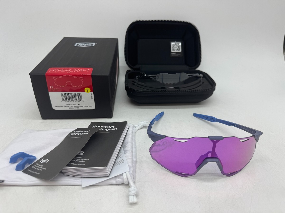 100% Hypercraft XS Satin Storm Purple HiPER Mirror Lens Sport