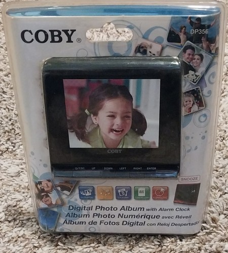 Coby DP-356 3.5" Digital Photo Album Alarm Clock Calendar Temp Display - Picture 3 of 3