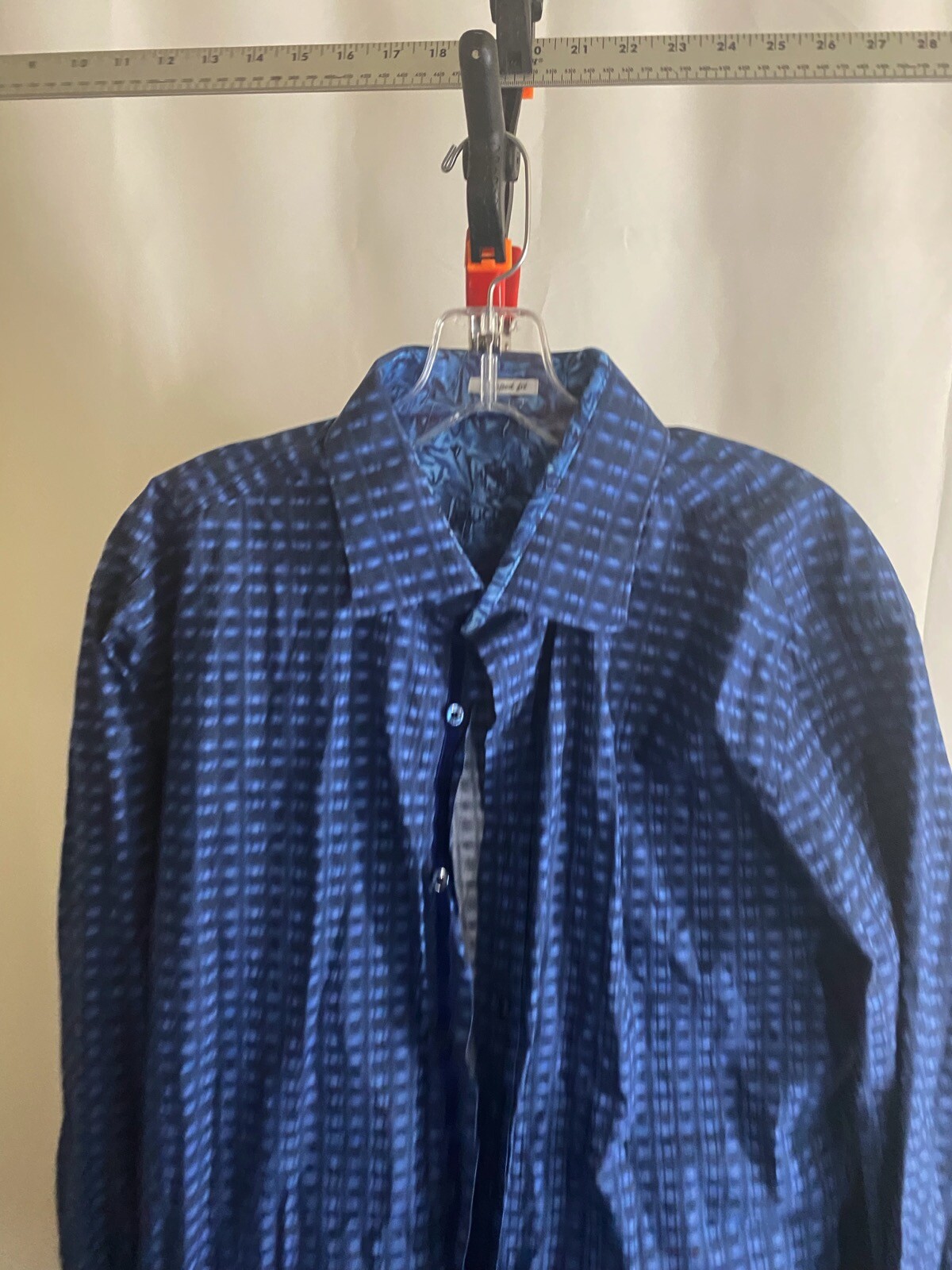 Bugatchi Uomo Blue Psychedelic Pattern LONG SLEEV… - image 4