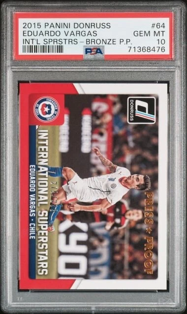 2015 Panini Donruss International Superstars Eduardo Vargas Bronze PSA10 /299
