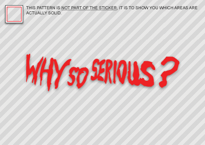 (3) WHY SO SERIOUS? Sticker Decal Die Cut Dark Knight - Picture 1 of 1