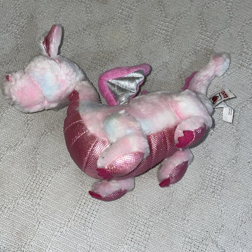 Retired Ganz Webkinz Whimsy Dragon HM156 Sparkly Pink PLUSH 11" - Picture 5 of 7