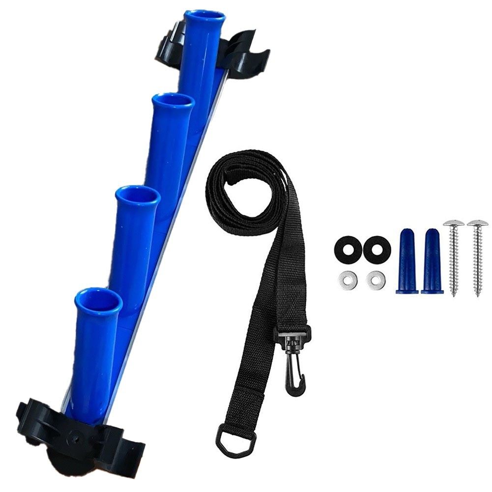 Organizador de accesorios de piscina de montaje simplificado en material PVC resistente