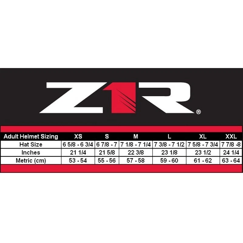 Casco de motocicleta de calle cara completa Z1R Jackal - Elige talla y color Foto 2 de 4