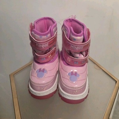 Disney Minnie Mouse Pink Hook & Loop Ankle Boots kids