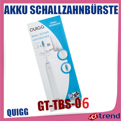 Quigg Akku Schallzahnbürste GT-TBS-06 Elektrische Zahnbürste mit Ladestation