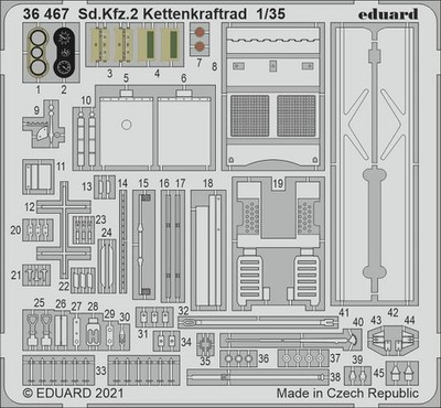 Eduard Accessories 36467 - 1:35 Sd.Kfz.2 Kettenkraftrad 1/35 for TAMIYA - Neu