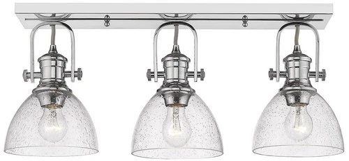 Hines 25 1/4" Wide Chrome Metal 3-Light Bath Light - Picture 3 of 5